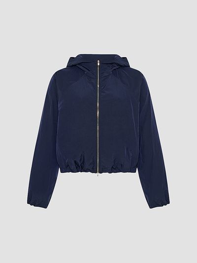 Another Tomorrow Women's Nylon Short Blouson Jacket