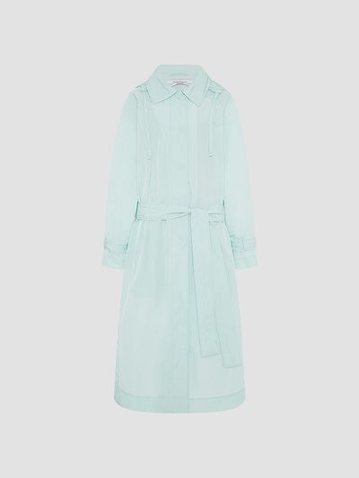 Another Tomorrow Women's Nylon Trench Coat
