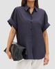 Another Tomorrow Women's Poplin Short Sleeve Shirt - 2