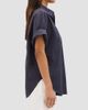 Another Tomorrow Women's Poplin Short Sleeve Shirt - 3