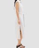 Another Tomorrow Women's Sleeveless Pleat Back Tie Dress - 3