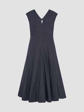 Another Tomorrow Women's V-Neck Day Dress