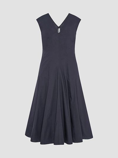 Another Tomorrow Women's V-Neck Day Dress