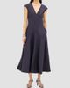 Another Tomorrow Women's V-Neck Day Dress - 2