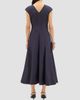 Another Tomorrow Women's V-Neck Day Dress - 4