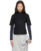 Ans Dotsloevner Ans Dotsloevner Black & Navy Long Sleeve Denim Shirt - 1