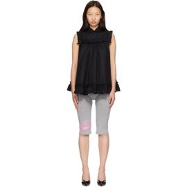 Ans Dotsloevner Ans Dotsloevner Black Frilled 'Childhood' Minidress
