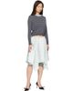Ans Dotsloevner Ans Dotsloevner Gray & Navy Knitted Striped Long Sleeve Sweater - 4