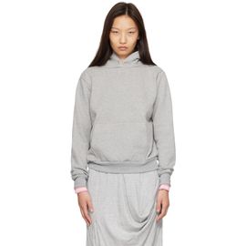 Ans Dotsloevner Ans Dotsloevner Gray Balloon Pull-Over Hoodie