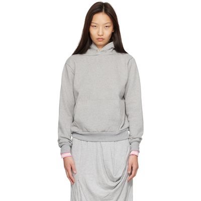 Ans Dotsloevner Ans Dotsloevner Gray Balloon Pull-Over Hoodie