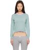 Ans Dotsloevner Ans Dotsloevner Green & Purple Knitted Striped Long Sleeve Sweater - 1