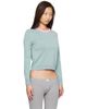 Ans Dotsloevner Ans Dotsloevner Green & Purple Knitted Striped Long Sleeve Sweater - 2