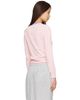 Ans Dotsloevner Ans Dotsloevner Pink & Yellow Knitted Striped Long Sleeve Sweater - 3