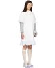 Ans Dotsloevner Ans Dotsloevner White Quilting Long Coat Midi Dress - 2