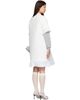 Ans Dotsloevner Ans Dotsloevner White Quilting Long Coat Midi Dress - 3