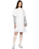 Ans Dotsloevner Ans Dotsloevner White Quilting Long Coat Midi Dress - 4