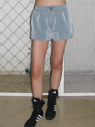 answerisyes Bello Banded Shorts gray