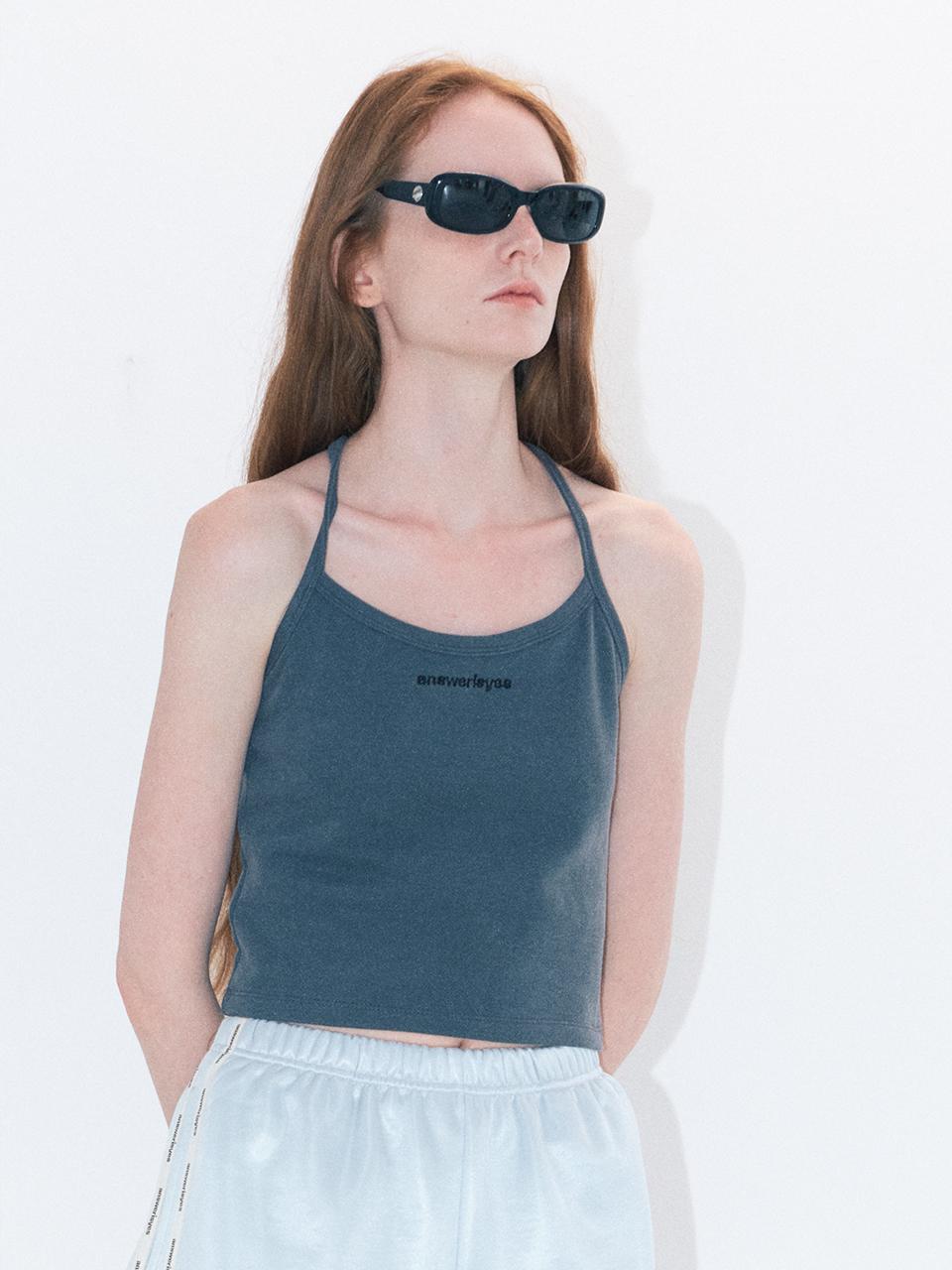 answerisyes Corinne Signature Tank Top_Charcoal