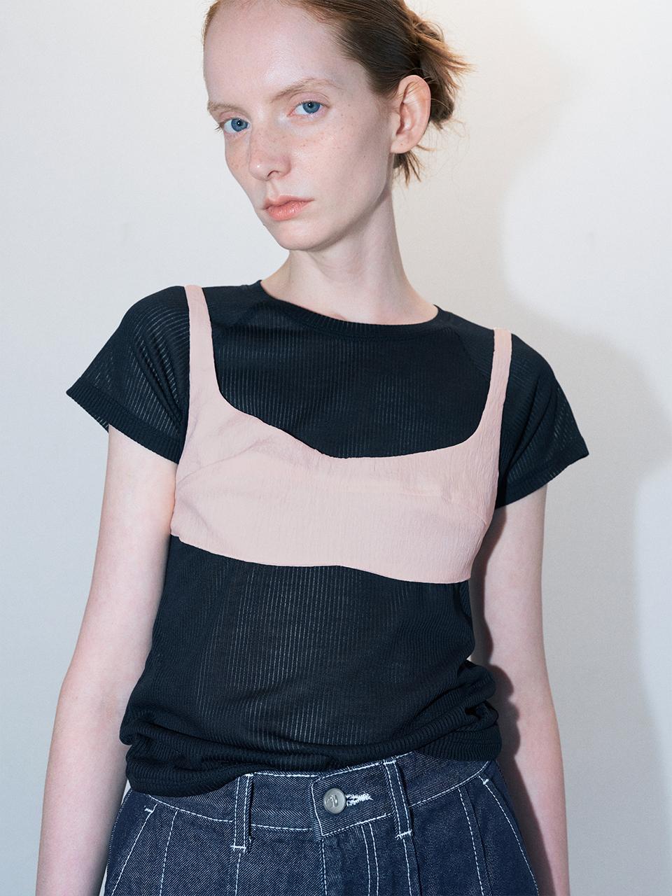 answerisyes Cos Grid Bralette_Pink