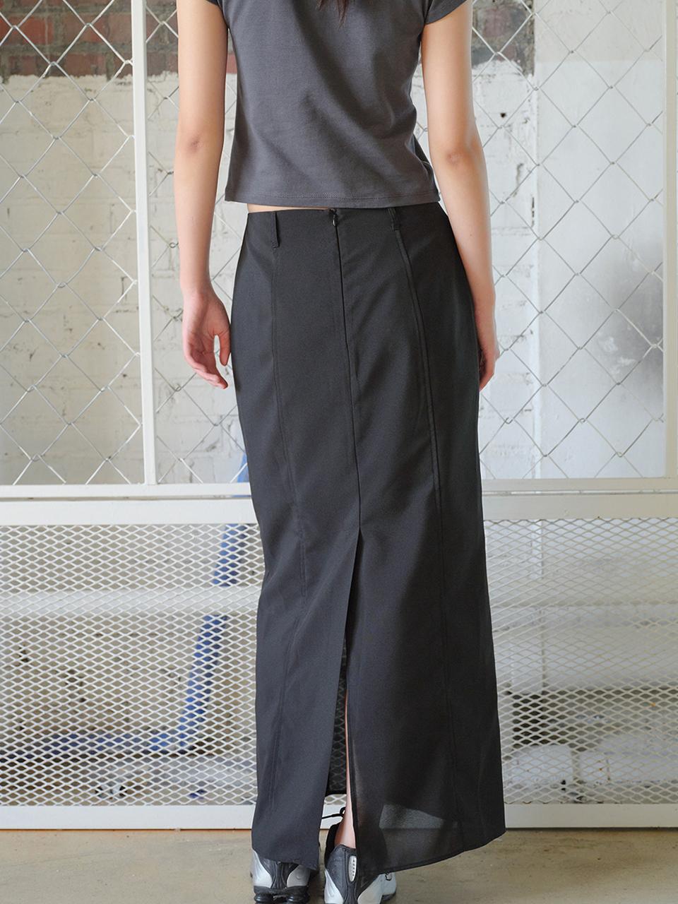 answerisyes Hot Slit Maxi Skirt Black