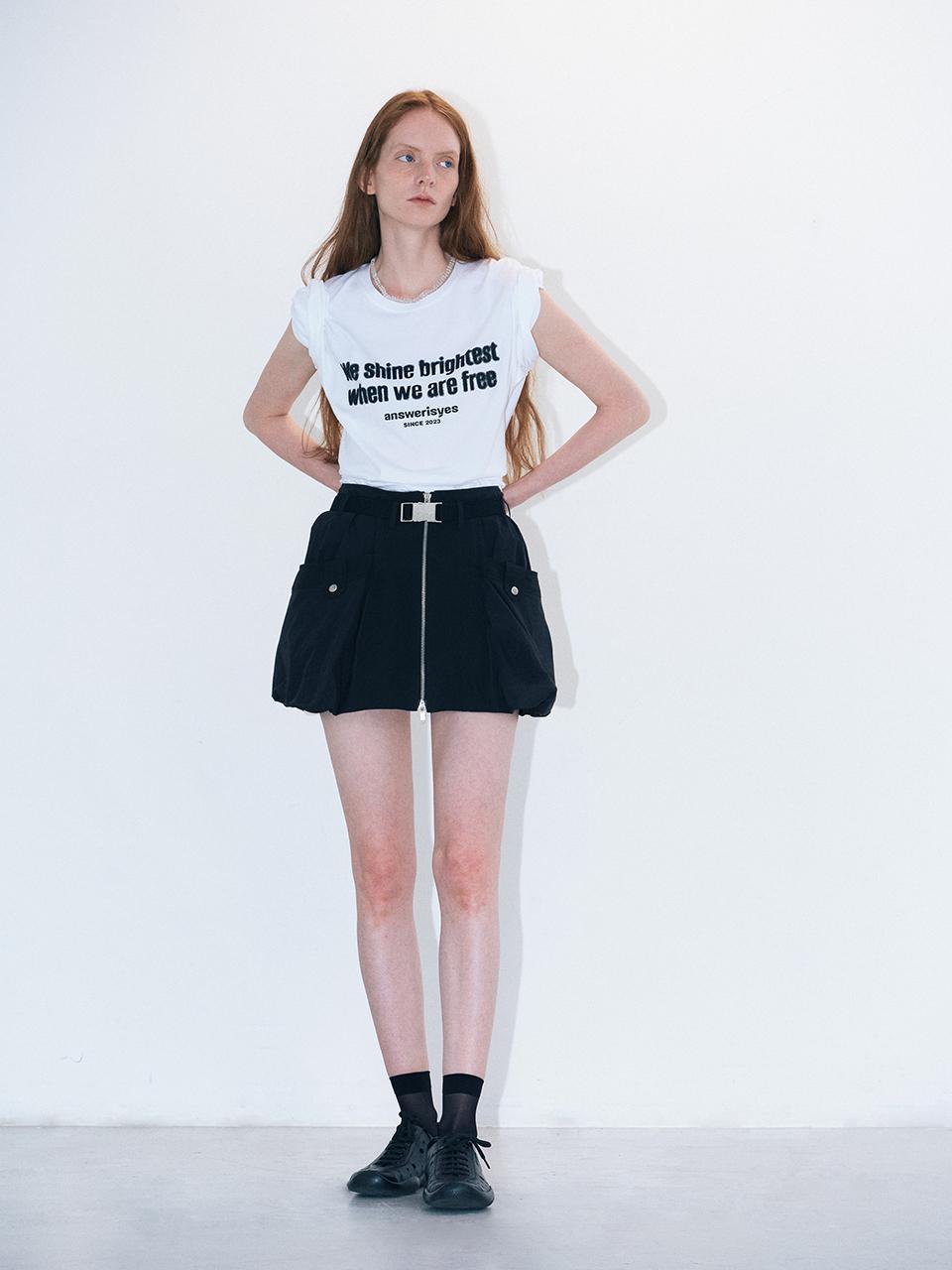answerisyes Lollipop Belt Skirt_Black
