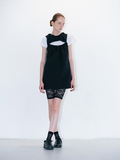 answerisyes Push Hole Dress_Black