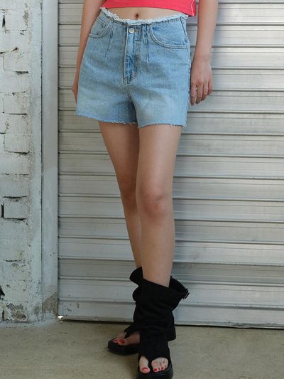 answerisyes Tami Cutoff Denim Shorts