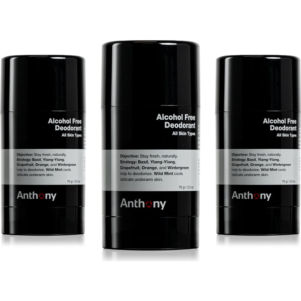 Anthony Anthony Alcohol Free Deodorants Multi-Pack Of 3