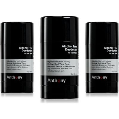 Anthony Anthony Alcohol Free Deodorants Multi-Pack Of 3