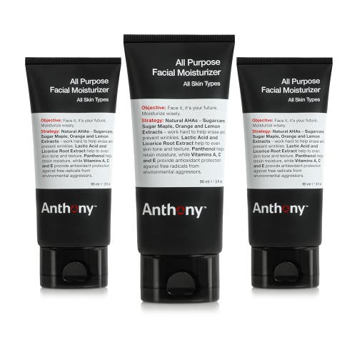 Anthony Anthony All-Purpose Facial Moisturizer 3 oz Multi-Pack Of 3
