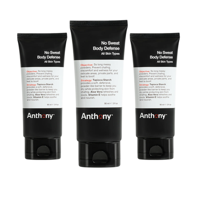Anthony Anthony No Sweat Body Defense 3 oz Multi-Pack Of 3