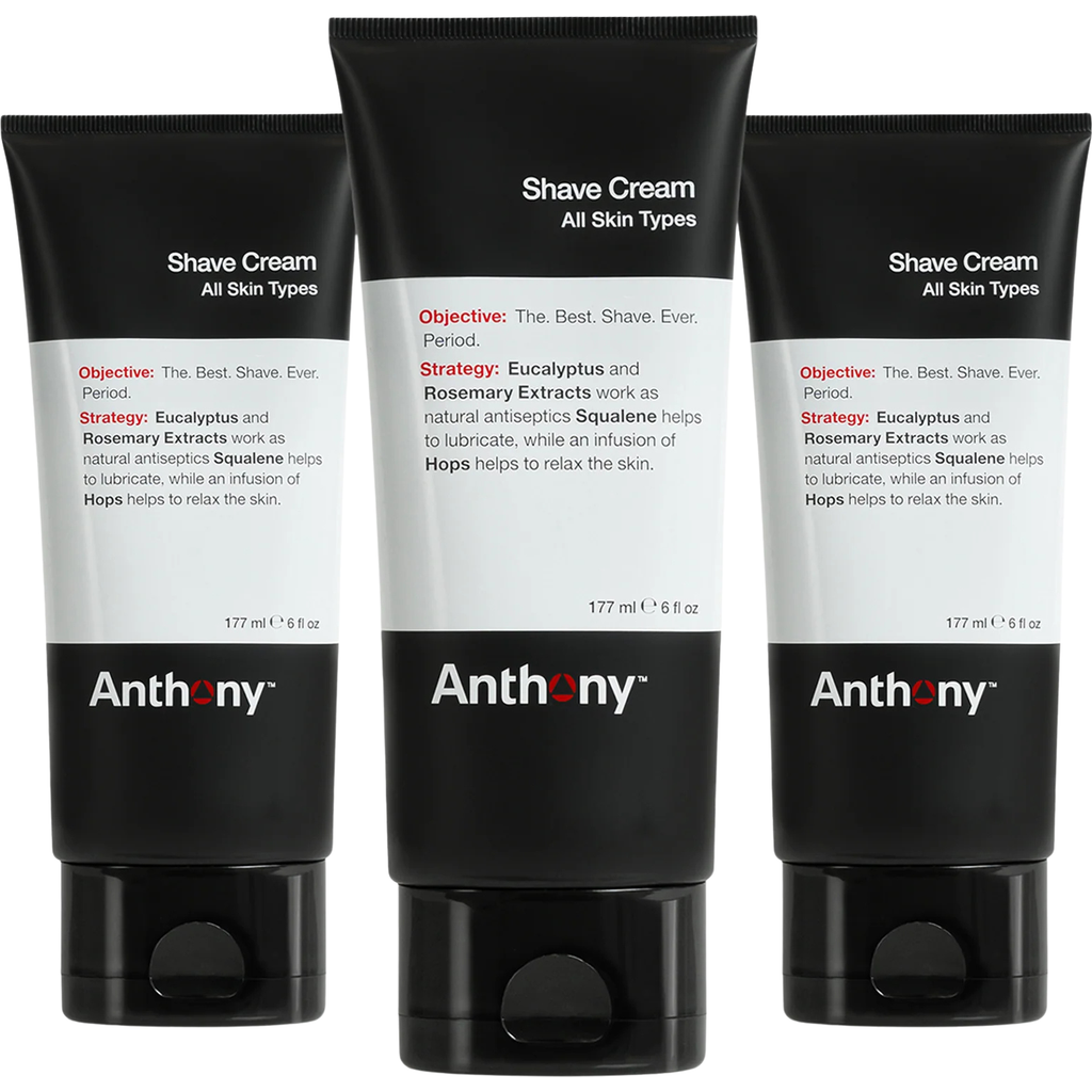 Anthony Anthony Shave Cream 6 oz Multi-Pack Of 3