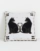 Anthropologie Agatha Embroidered Black Cat Indoor/Outdoor Pillow - 2