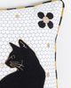 Anthropologie Agatha Embroidered Black Cat Indoor/Outdoor Pillow - 4