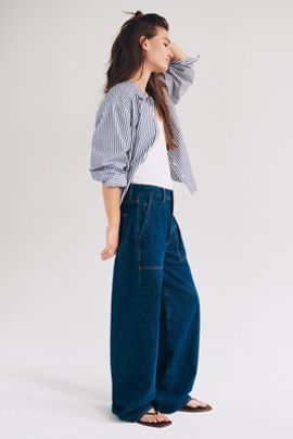 Anthropologie AGOLDE Low Curve Utility Mid-Rise Barrel-Leg Jeans