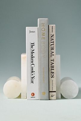 Anthropologie Alabaster Marble Bookends