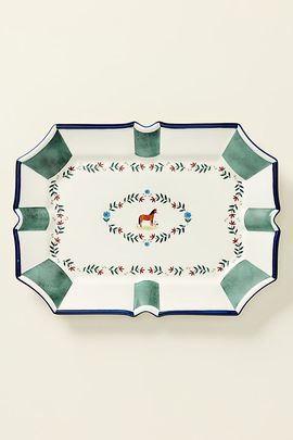 Anthropologie Alana Stoneware Horse Platter
