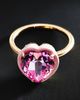 Anthropologie Alison Lou Fine Sapphire Heart Cocktail Ring - 1