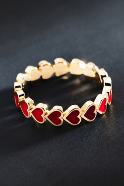 Anthropologie Alison Lou Heart Stack Ring