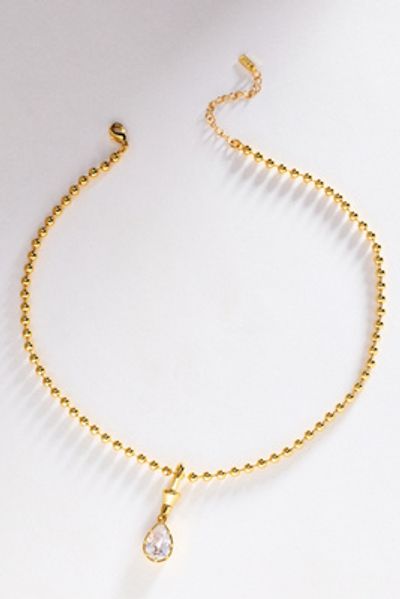 Anthropologie ALV Jewels Heidi Bezel Pendant Necklace