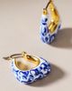 Anthropologie Ana Lusia Dakota Marble Hoop Earrings - 1