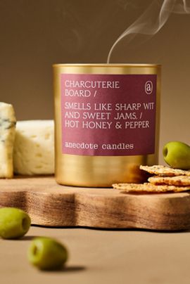 Anthropologie Anecdote Gourmand Charcuterie Board Glass Candle