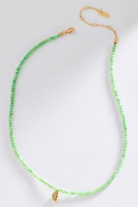 Anthropologie Beaded Icon Necklace