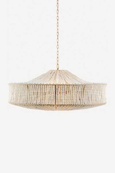Anthropologie Belem Beaded Wood Chandelier