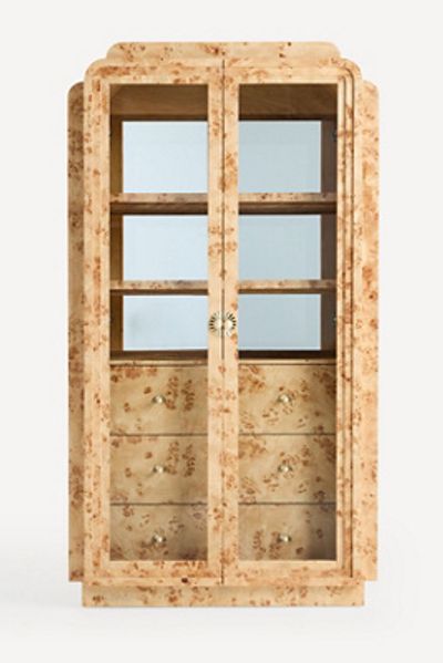 Anthropologie Betti Burl Wood Display Hutch