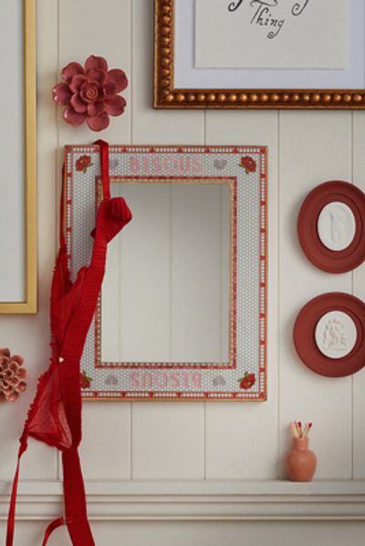 Anthropologie Bistro Tile Portrait Gallery Wall Mirror