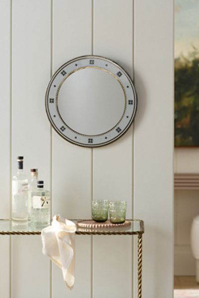 Anthropologie Bistro Tile Round Gallery Wall Mirror
