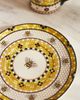 Anthropologie Bistro Tile Stoneware 24k Gold Accent Espresso Cup & Saucer: Garden Edition - 2