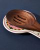 Anthropologie Bistro Tile Stoneware 24k Gold Accent Garden Spoon Rest - 2