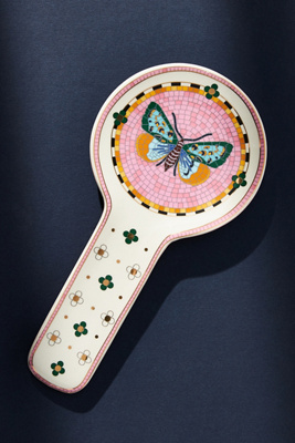 Bistro Tile Stoneware Spoon Rest